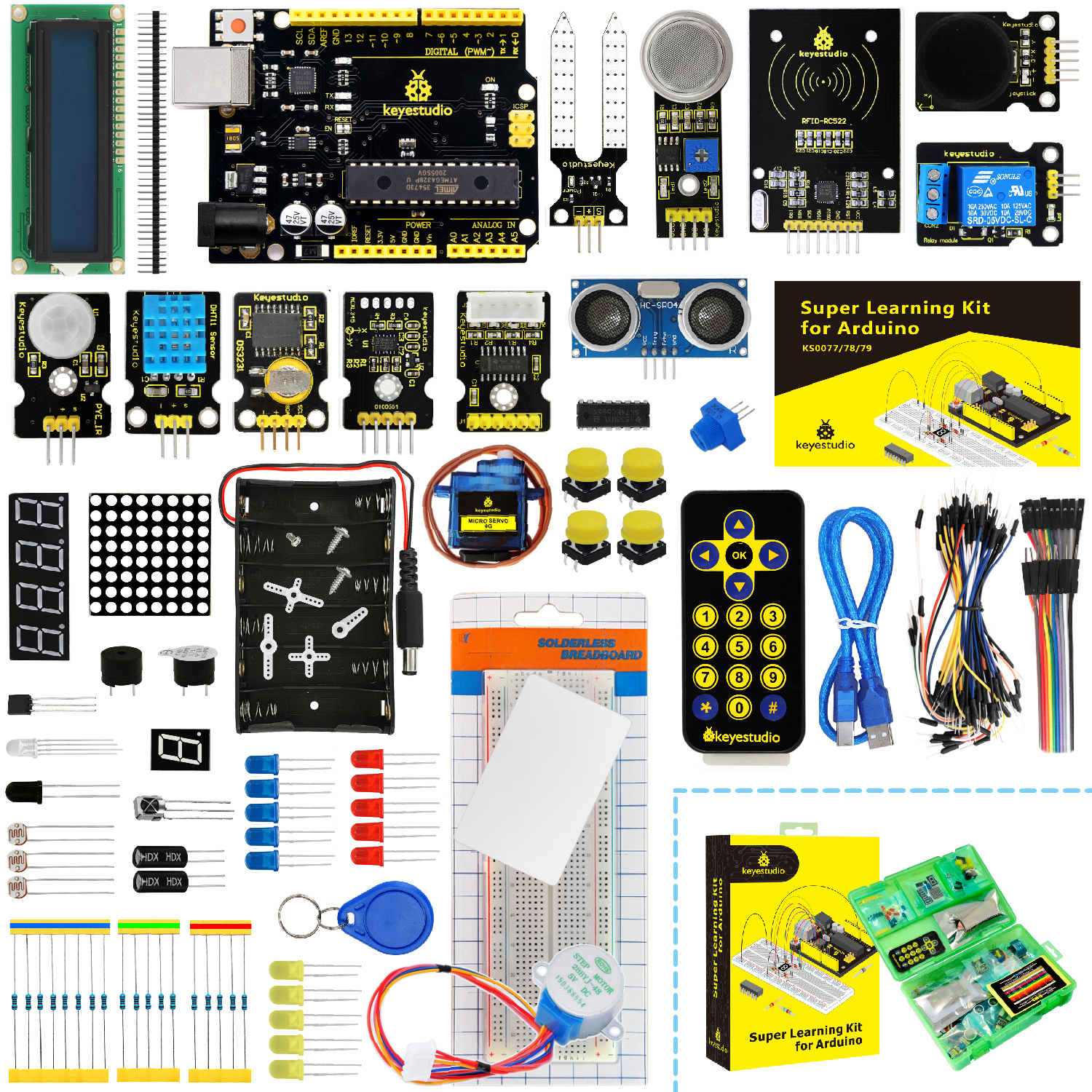 KEYESTUDIO Super Starter kit/Learning Kit for Arduino Education W/Gift Box+  32 Projects