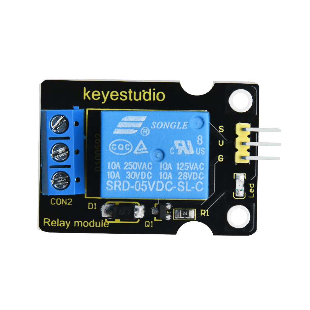 Deambular marzo Guia Keyestudio Single 5V Relay Module Compatible with Arduino UNO R3 MEGA