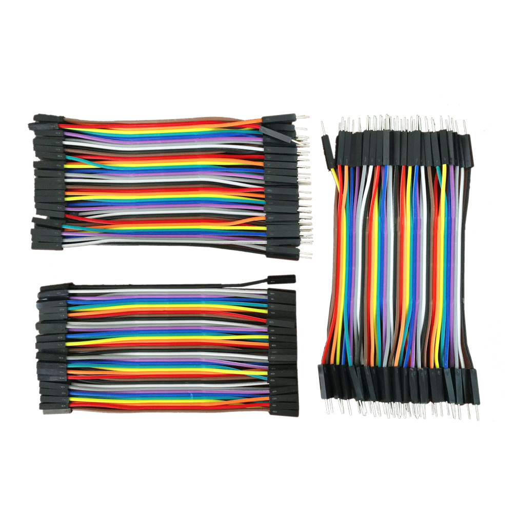 120Pcs/Set 10cm Male Female 10cm Jumper Wire 2.54mm Pin Dupont Cable for Arduino 