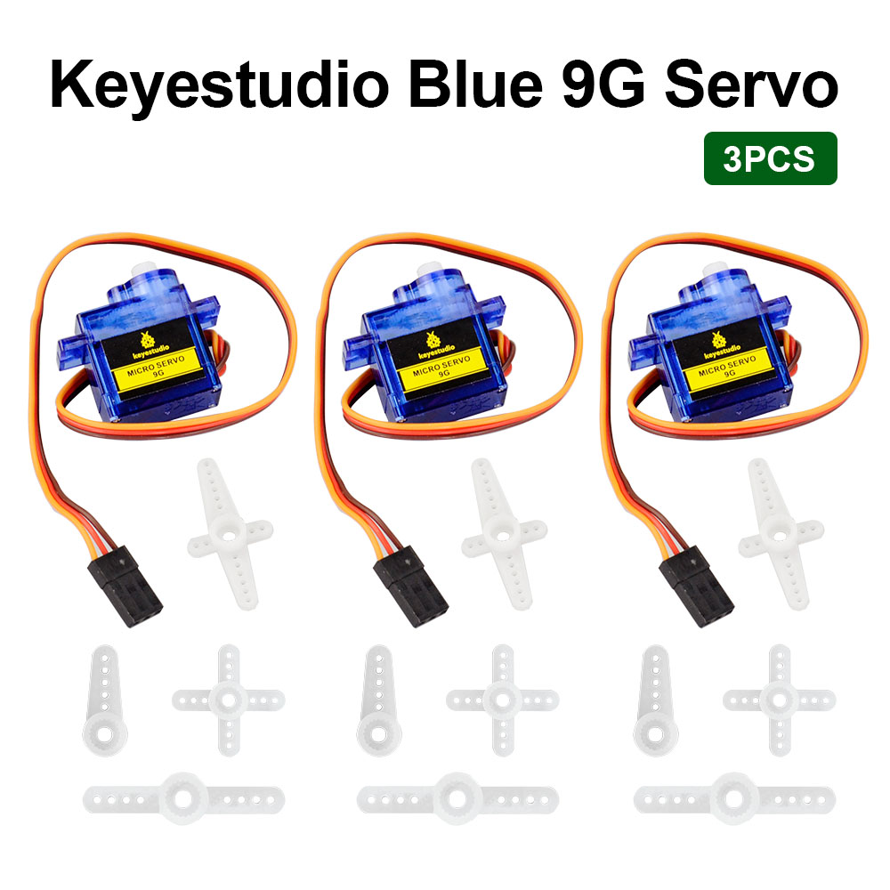 3 PCS keyestudio MINI SG90 9G 90 degrees Servo Motor Blue with PH2.54  Connector For Arduino Robot