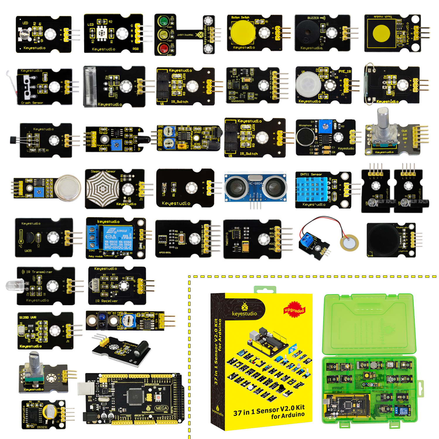 Details about   37 Sensor Ultimate 37 in 1 sensor Modules Kit for Arduino MCU Education User ME