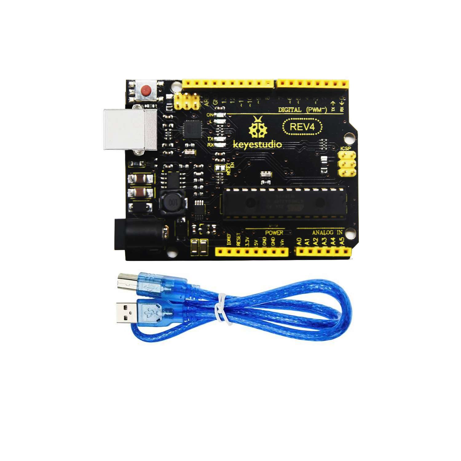 Arduino Uno R3 Tarjeta de Desarrollo Compatible + Cable USB – Rhetorics PCB