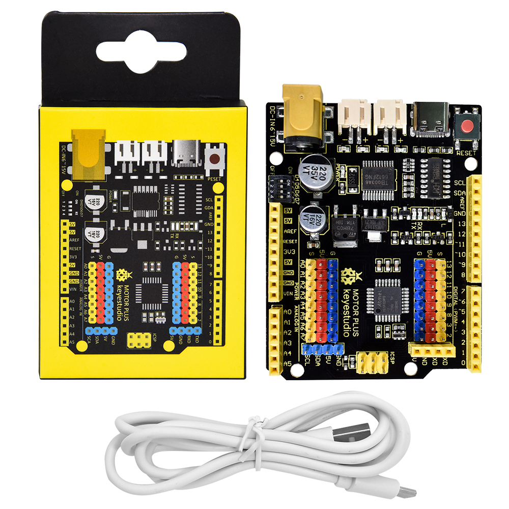 Keyestudio UNO R3 Motor PLUS Development Board For Arduino+USB Cable