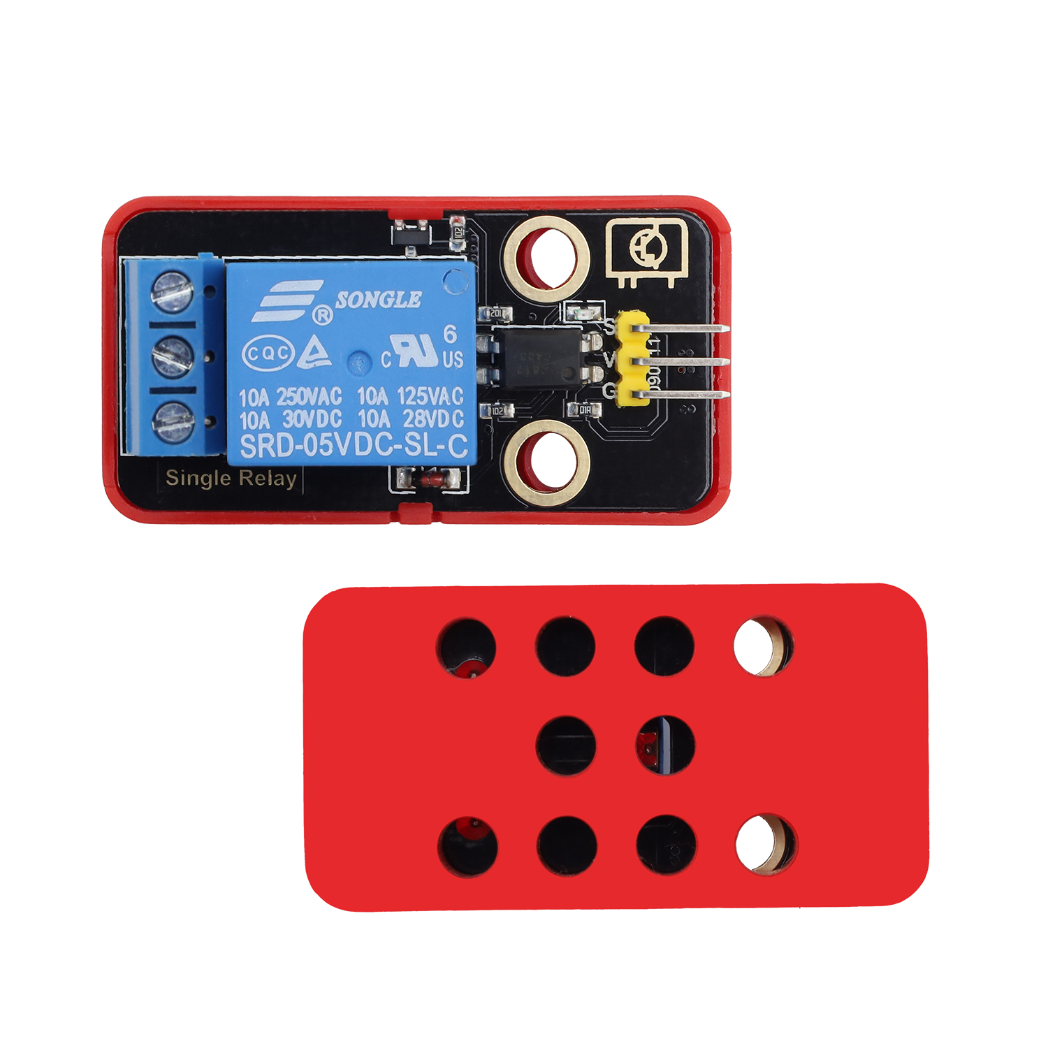 Relay Module Arduino Cad Block Keyestudio STEM Electronic Building Blocks Single Channel 5V Relay ...
